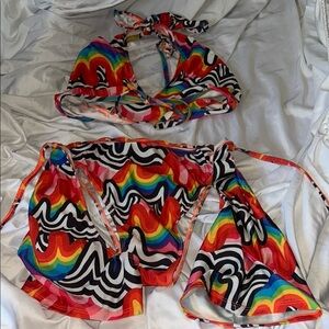 Colorful Rainbow Bikini Set